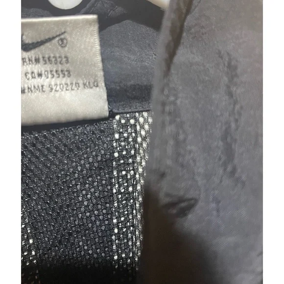 Vtg 90s Nike Center Swoosh Windbreaker Jacket 1/4 Zip Pullover Black Sz XL - Picture 2 of 10